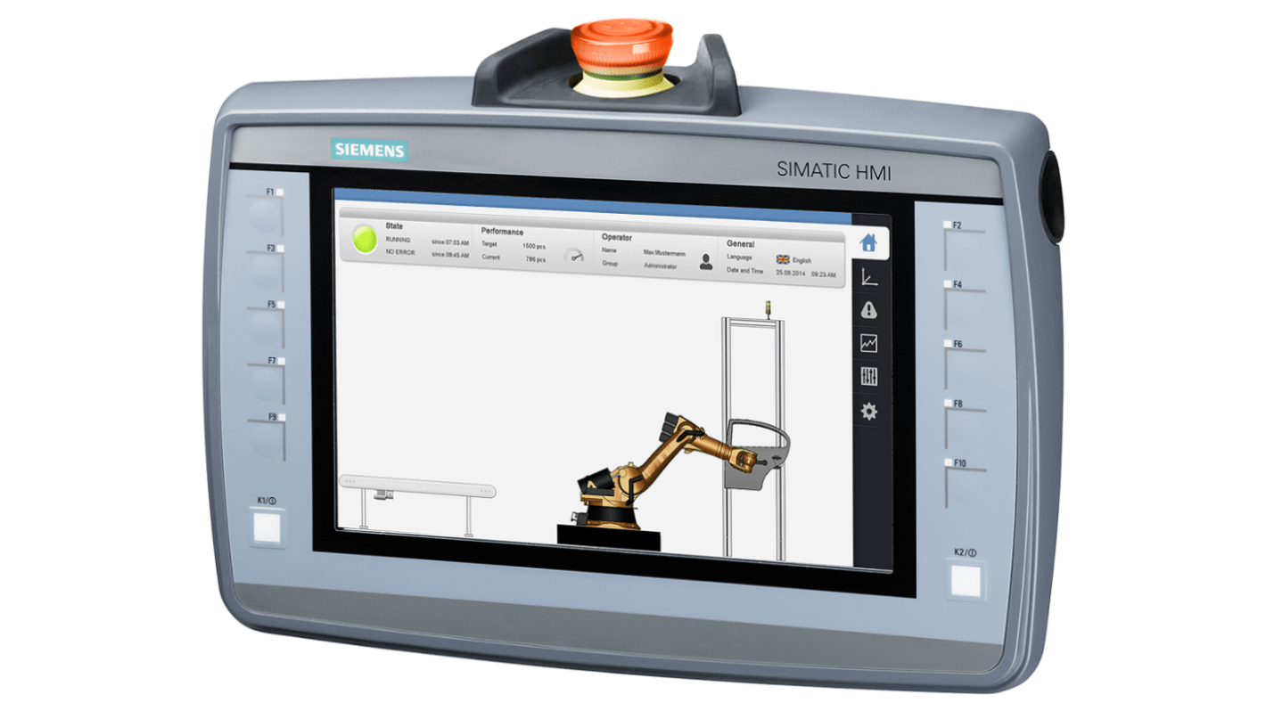 Siemens SIMATIC Series KTP900F Mobile HMI Panel - 9 in, TFT Display, 800 x 480