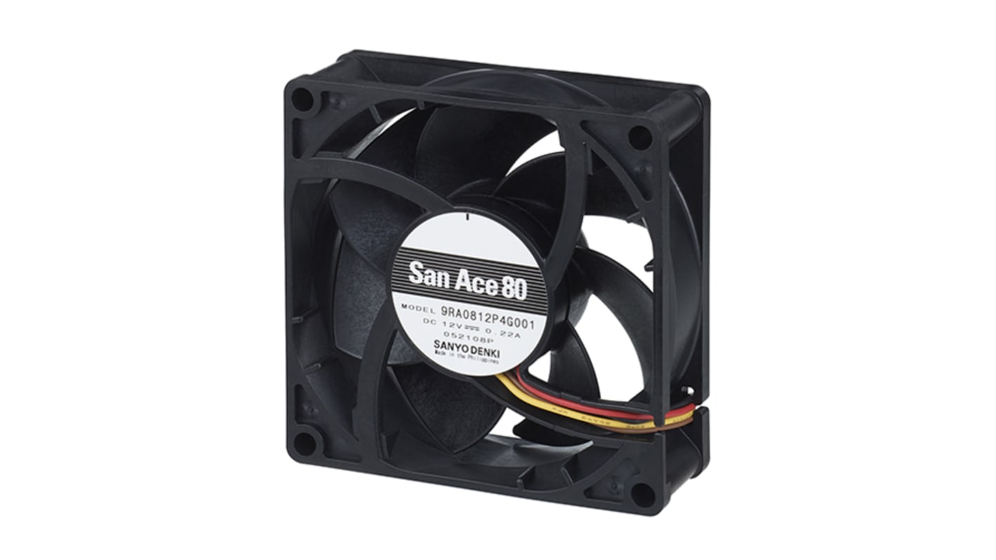 Sanyo Denki Axial Fan, 24 V dc, DC Operation, 6.72W, 280mA Max, 120 x 120 x 25mm