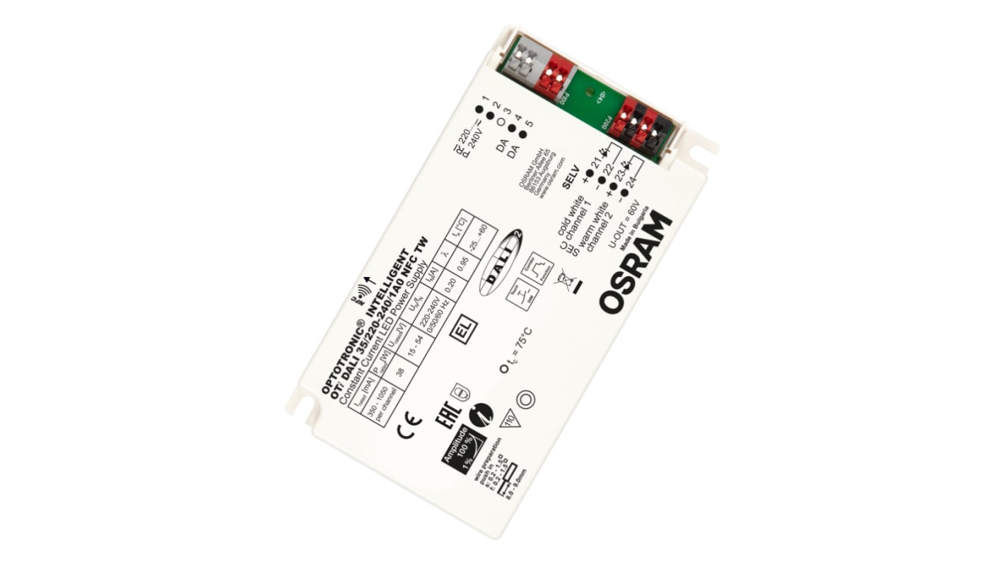 Sterownik LED napięcie wyjciowe: 15-54V 350-1050mA napięcie wejściowe: 220-240 V stabilizowany prądowo 38W Osram