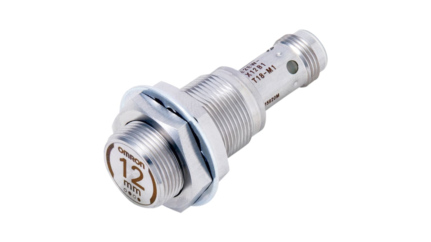 Rs-Online Sensore di prossimità Cilindro filettato Omron M18 rilevamento 12 mm 10 → 30 V CC