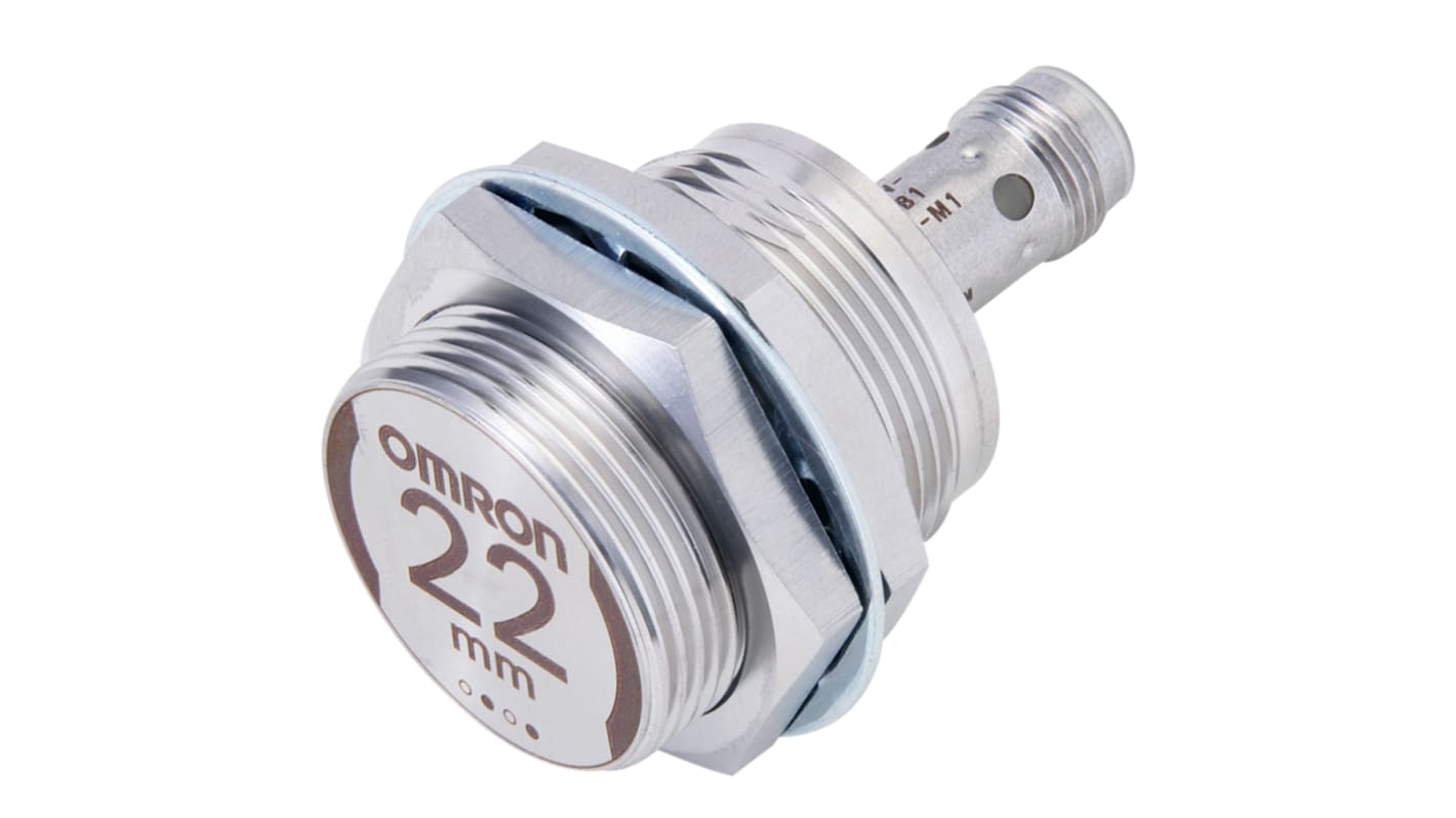 Omron Inductive Barrel-Style Proximity Sensor, M30 x 1.5, 22 mm Detection, PNP Output