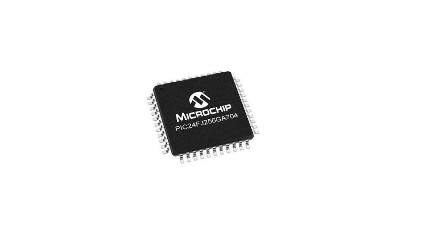 Microcontrolador Microchip PIC24FJ256GA704-I/PT, núcleo PIC, TQFP de 44 pines