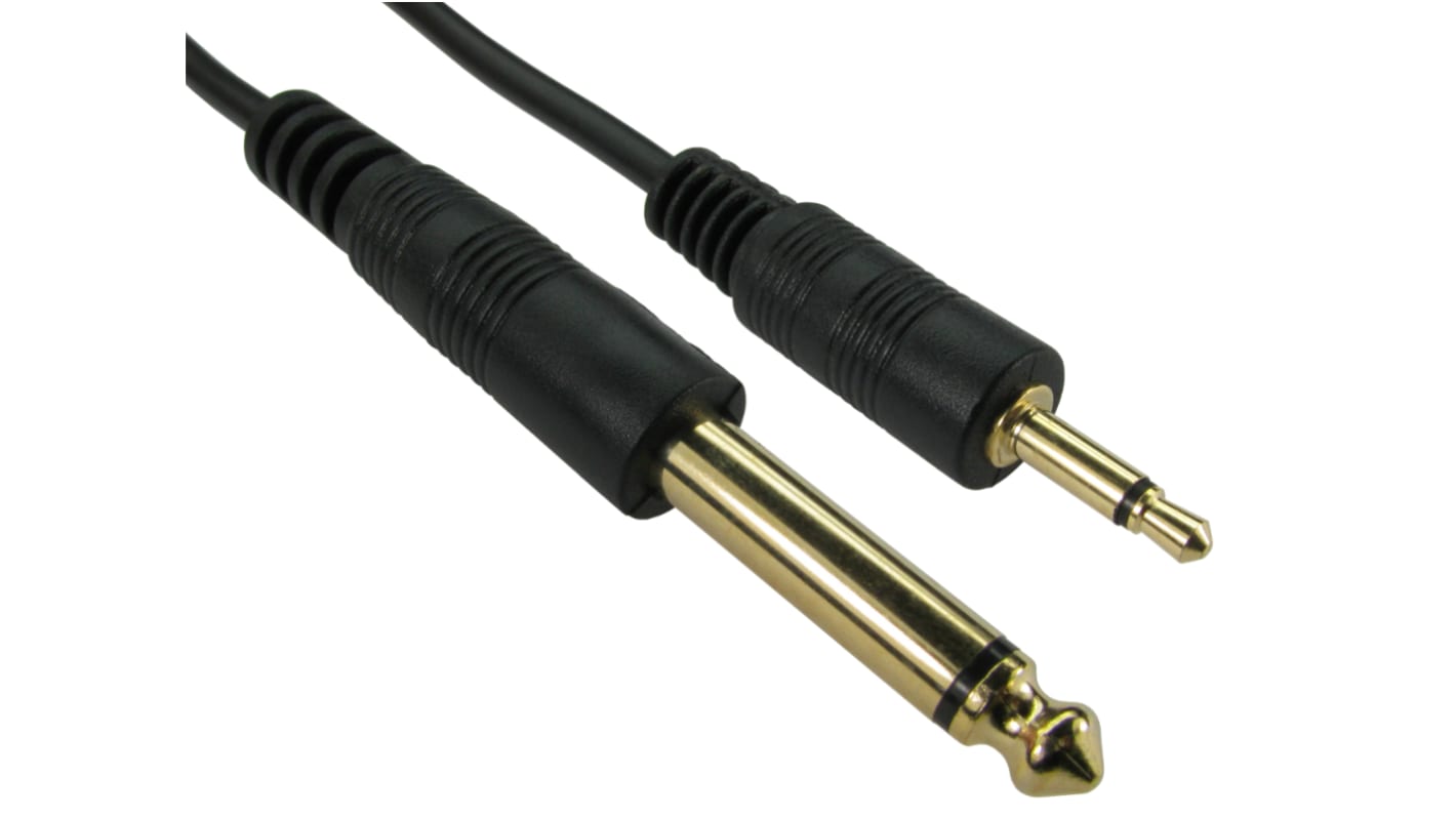 Cable auxiliar Jack mono de 6,35 mm a Conector jack mono de 3,5 mm, 1.5m