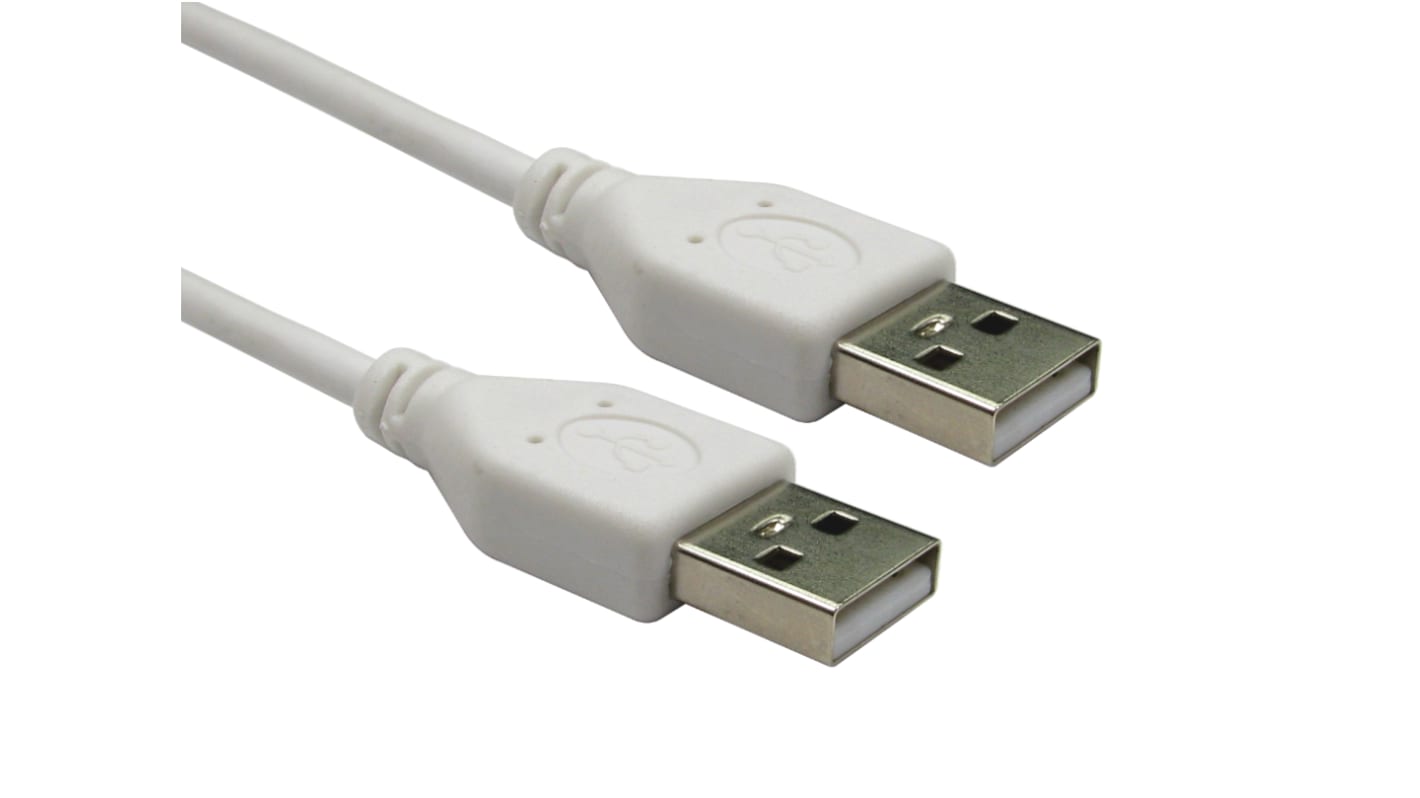 Cable USB 2.0 RS PRO, con A. USB A Macho, con B. USB A Macho, long. 1.8m