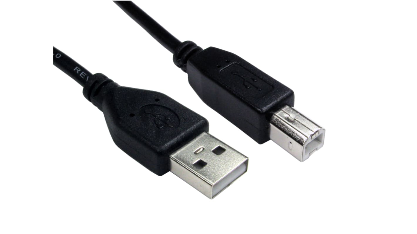 RS PRO USB-kabel, USB A til USB B, 3m