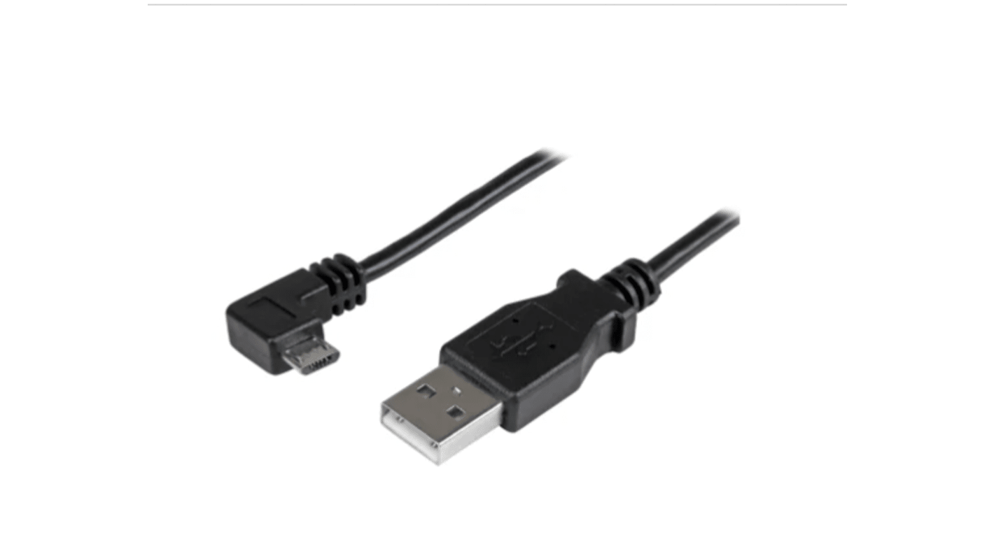 RS PRO USB 2.0, Male USB A to Male Micro USB B, 2m