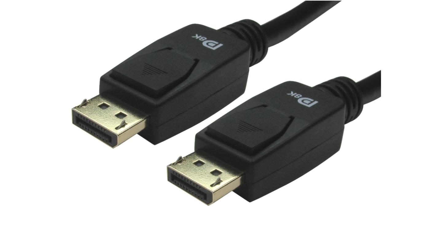RS PRO Male DisplayPort to Male DisplayPort Cable, 8K, 3m