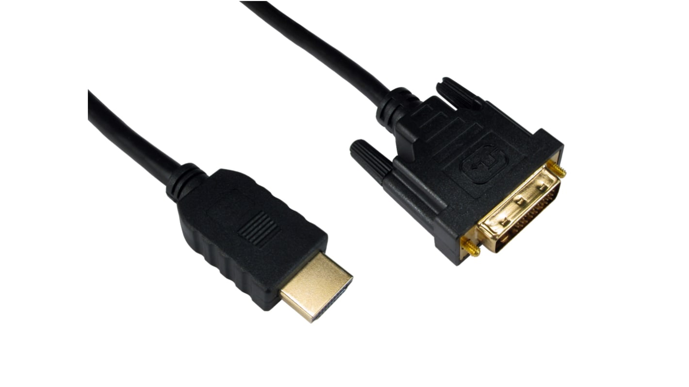 RS PRO, 1.5m Male HDMI to Male DVI-D Dual Link 1080p