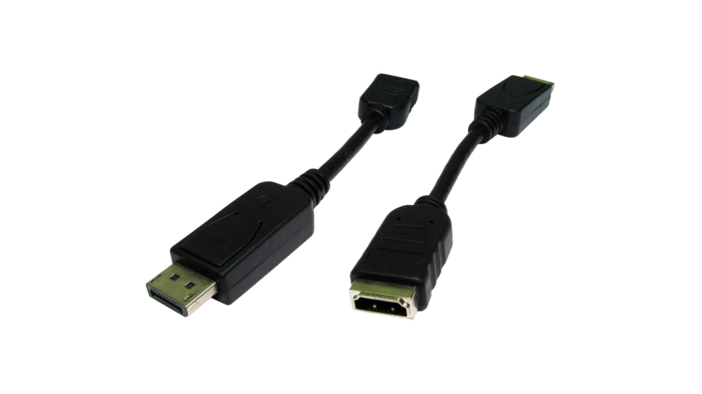 RS PRO Male DisplayPort to Female HDMI Cable, 4K, 150mm
