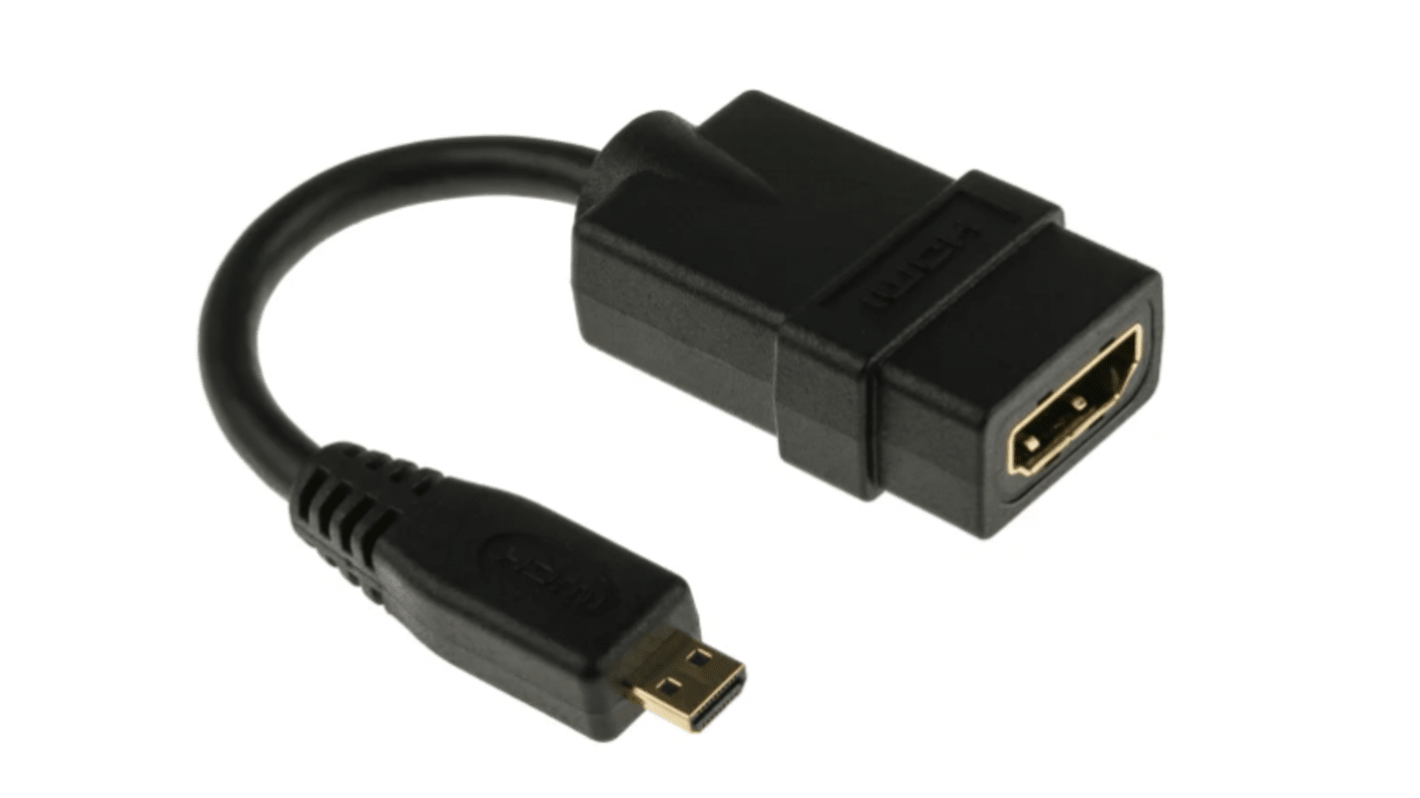 RS PRO Male Mini DisplayPort to Female DisplayPort Cable, 4K, 150mm