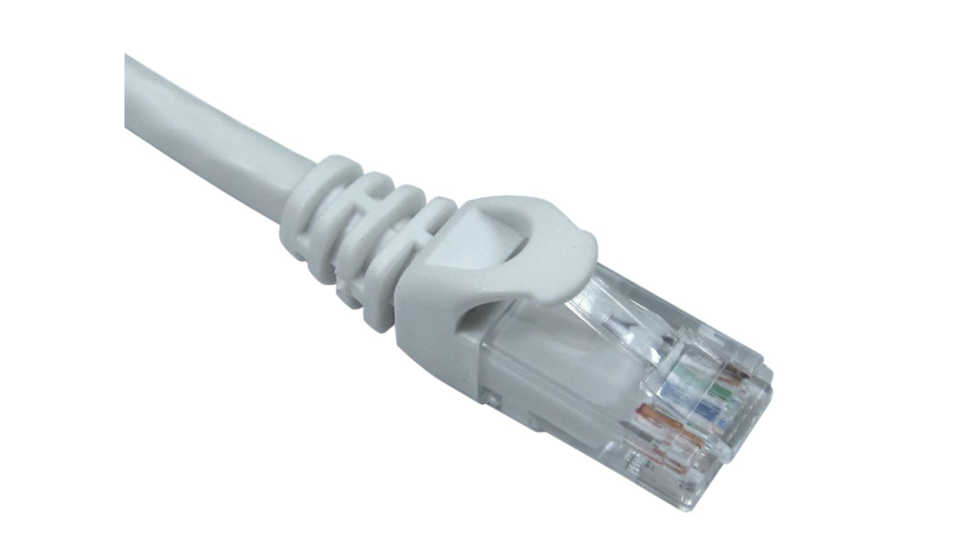RS PRO, 1m Cat6, White RJ45 to Male RJ45 Male, U/UTP Unshielded, Terminated PVC Sheath