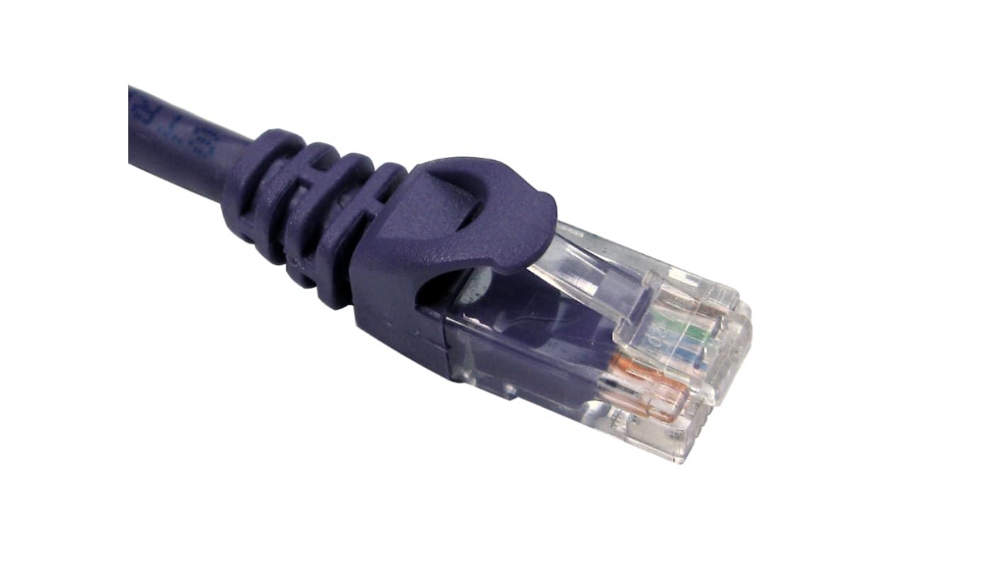 RS PRO, 2m Cat6, Purple RJ45 to Male RJ45 Male, U/UTPUnshielded, Terminated PVC Sheath