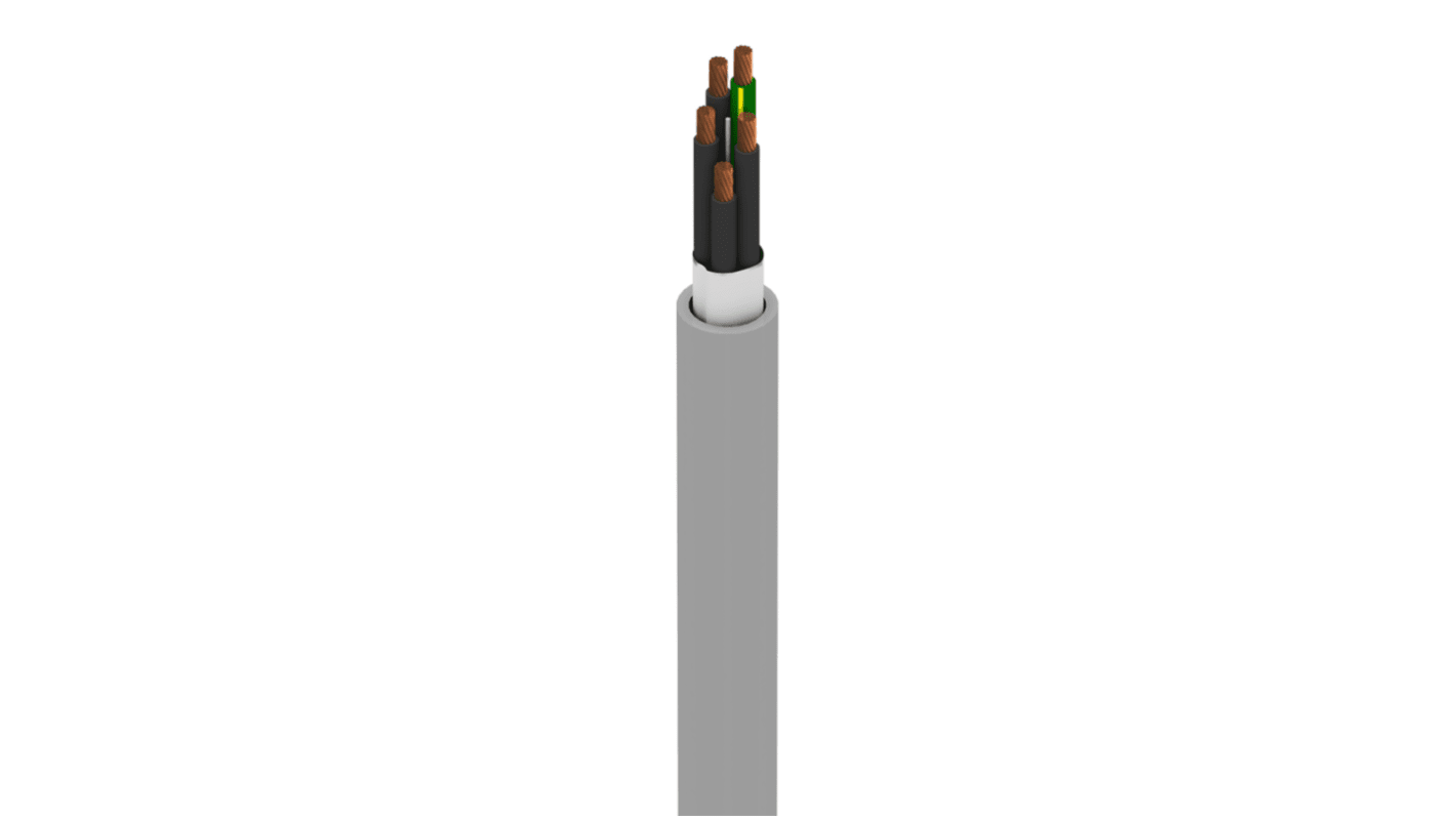 Alpha Wire Xtra-Guard FLEX Performance Cable Multicore Industrial Cable, 5 Cores, Unscreened, 30.5m, Grey