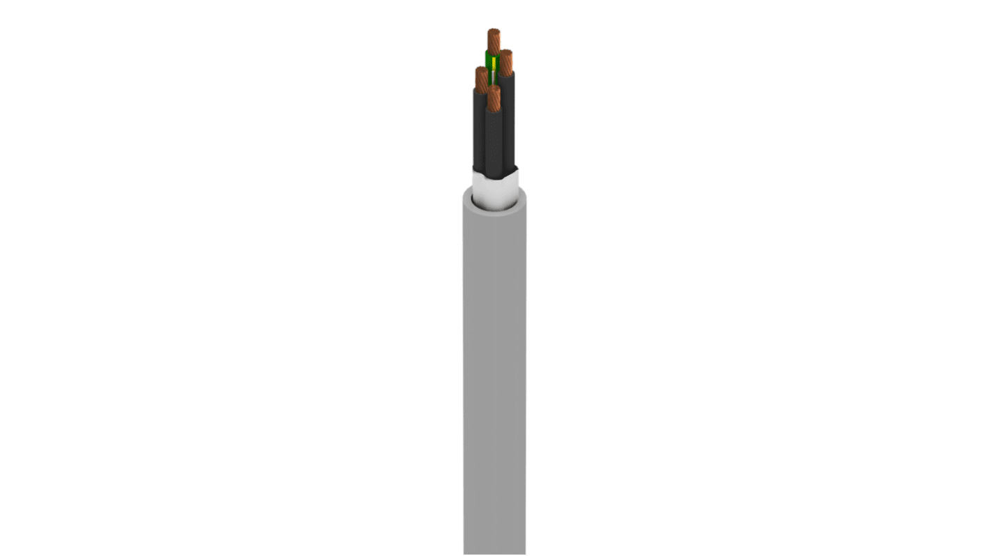 Alpha Wire Xtra-Guard FLEX Performance Cable Multicore Industrial Cable, 4 Cores, Unscreened, 30.5m, Grey