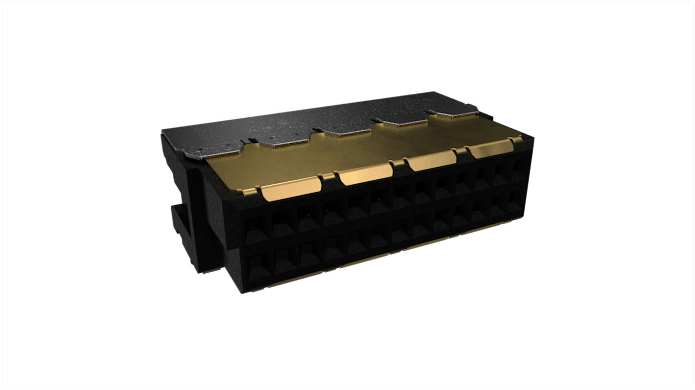 Amphenol Communications Solutions Minitek Microspeed Leiterplattenbuchse 26-polig / 2-reihig, Raster 1mm