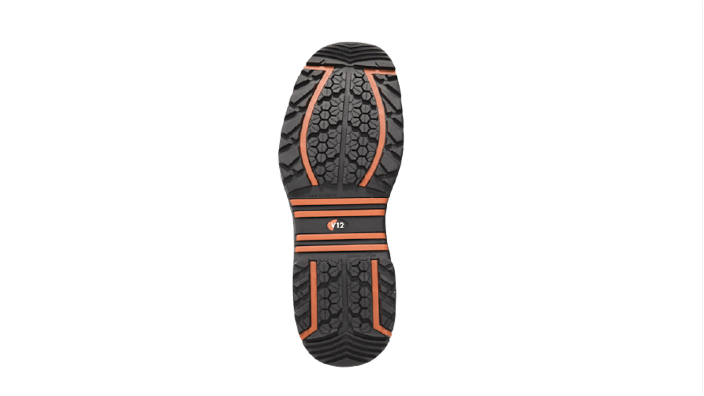 V12 Footwear Unisex Sicherheitshalbschuhe Schwarz, mit Zehen-Schutzkappe, Größe 48 / UK 13