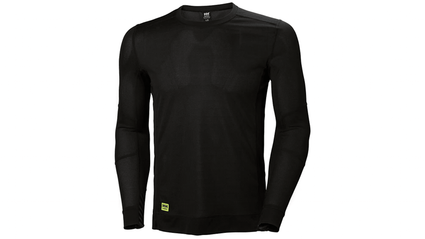 Helly Hansen Black Polypropylene Thermal Shirt, XS