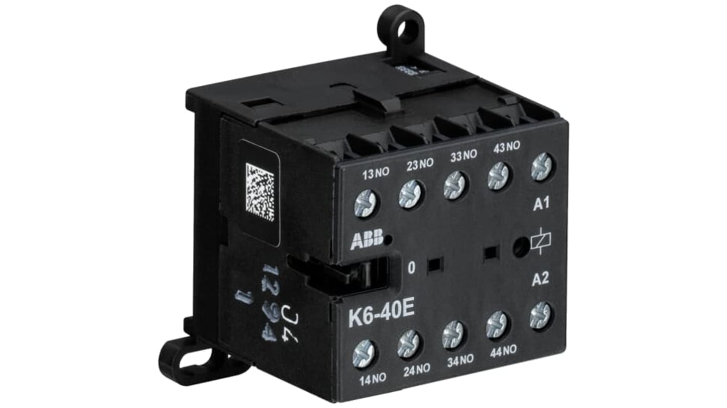Relé de contactor ABB, 4 NA, 4 A