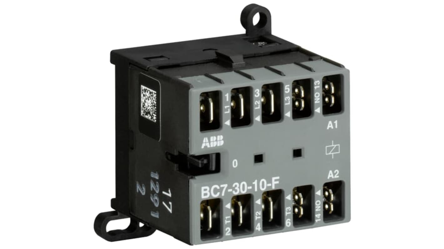 Contattore Unità di controllo ABB, 3 poli, 3 NA, 20 A, 5,5 kW, bobina 12 V c.c.