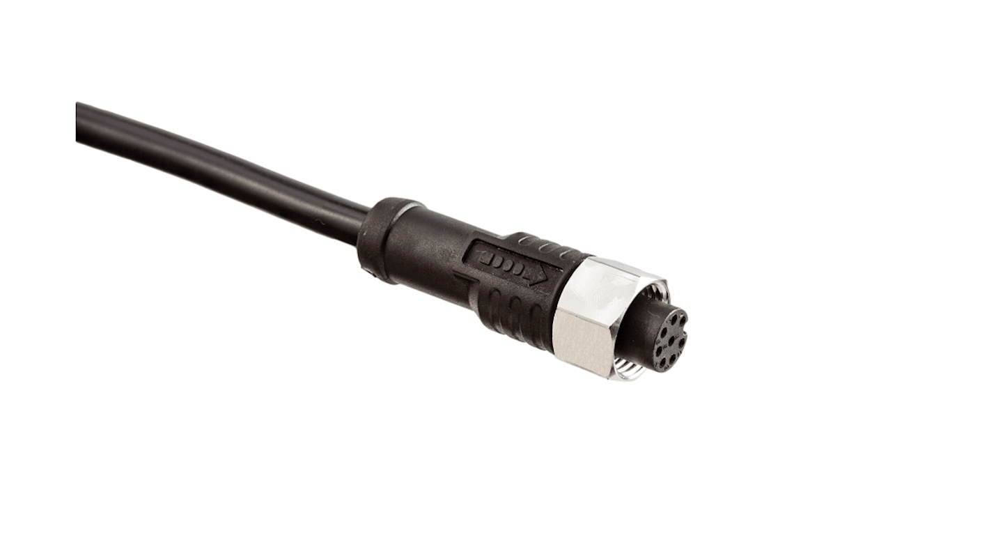 Amphenol Industrial Straight Female 5 way M12 to Unterminated Sensor Actuator Cable, 1m