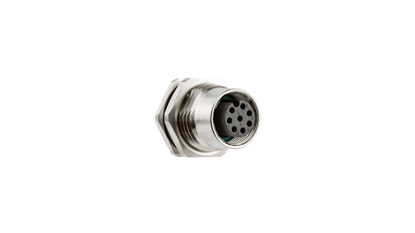 Amphenol Industrial Circular Connector, 5 Contacts, Panel Mount, M12 Connector, Socket, Female, M Series