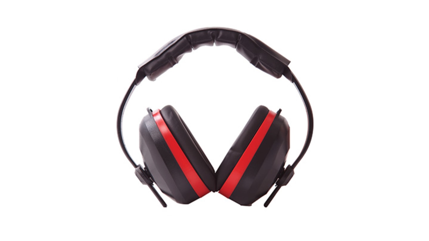 Portwest PW43 , SNR 32dB, col. Nero, Rosso Cuffie antirumore