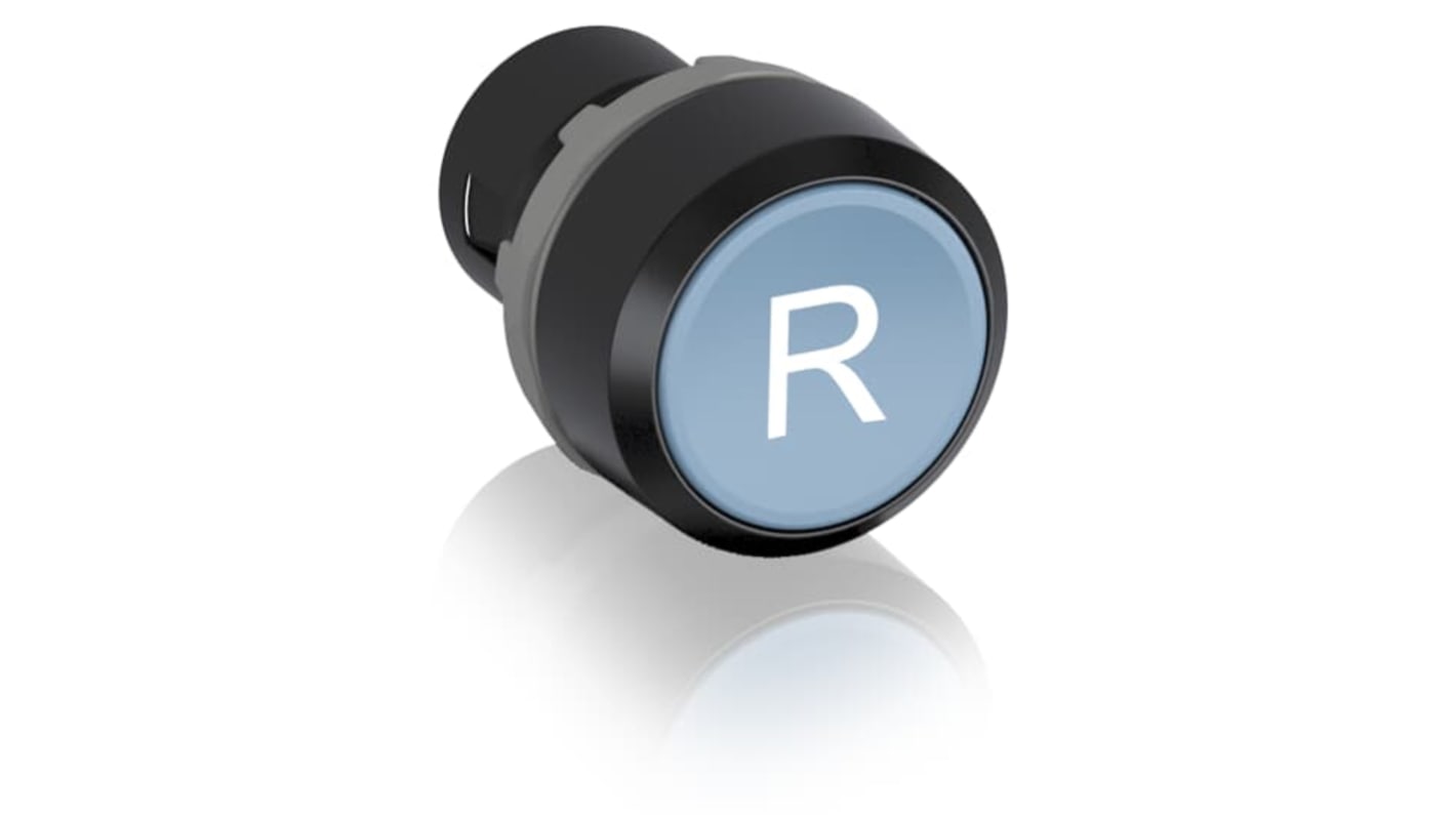 ABB KPR1 Series Blue Momentary Push Button Head, 22.5mm Cutout