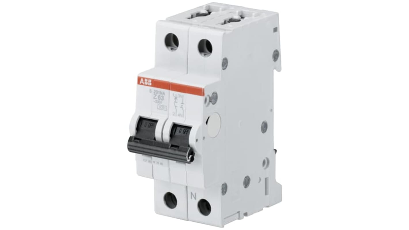 ABB System Pro M Compact S200 MCB, 1+N, 6A, Type Z