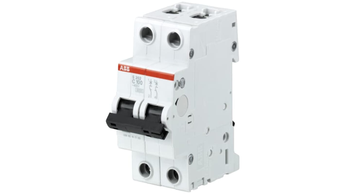 ABB System Pro M Compact S200 MCB, 2P, 80A Curve K