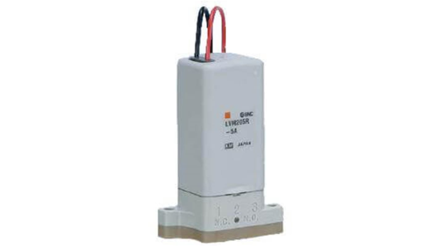 SMC Solenoid Valve LVM20R3-5C-Q, 2 port(s) , Universal, 24 V dc