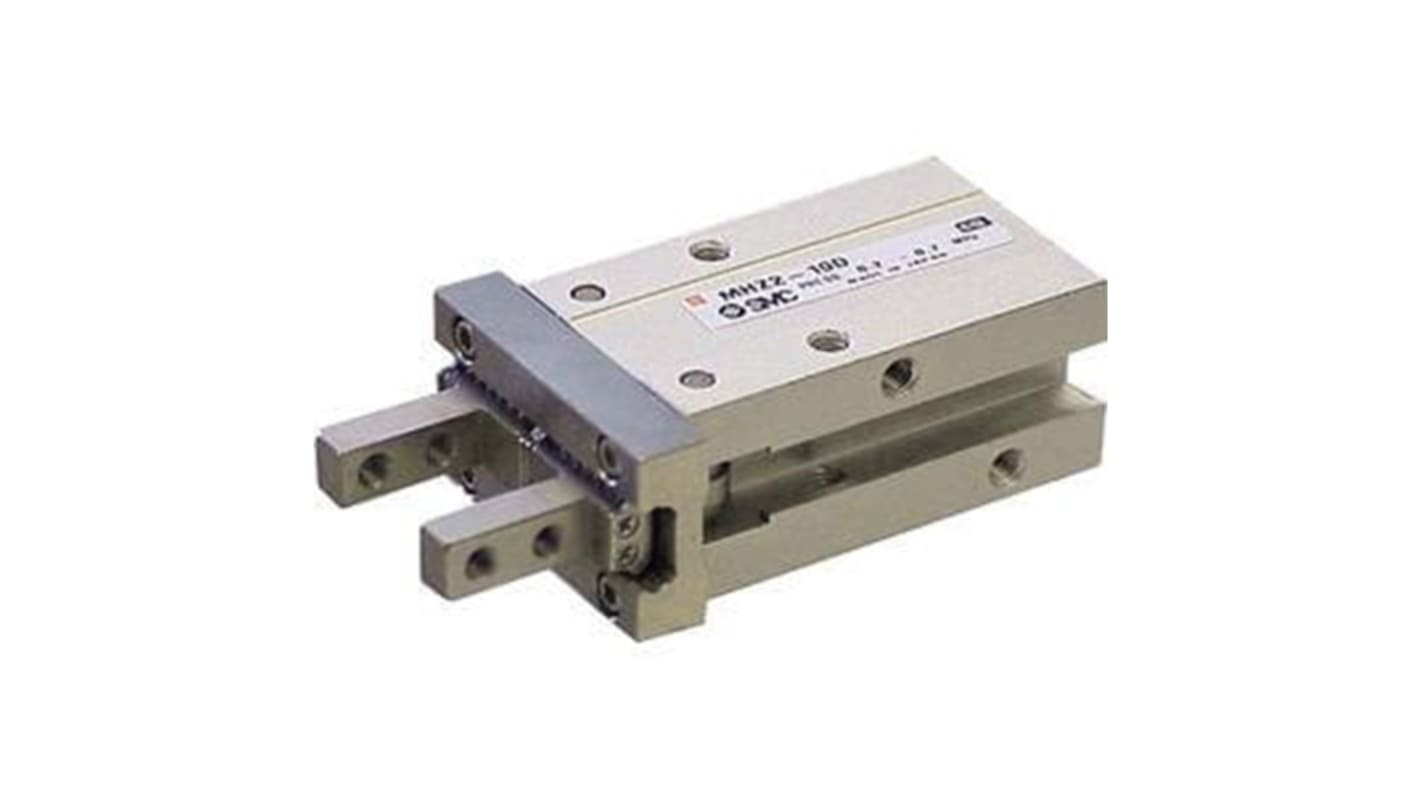 SMC 2 Finger Single Action Pneumatic Gripper, MHZ2-25C, Parallel Gripping Type