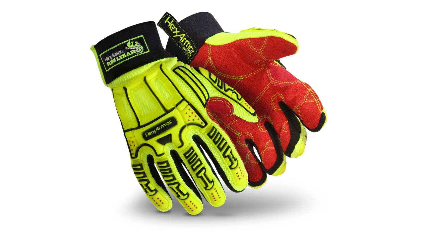 Uvex Rig Lizard 2025X Yellow SuperFabric® Cut Resistant Gloves, Size 7