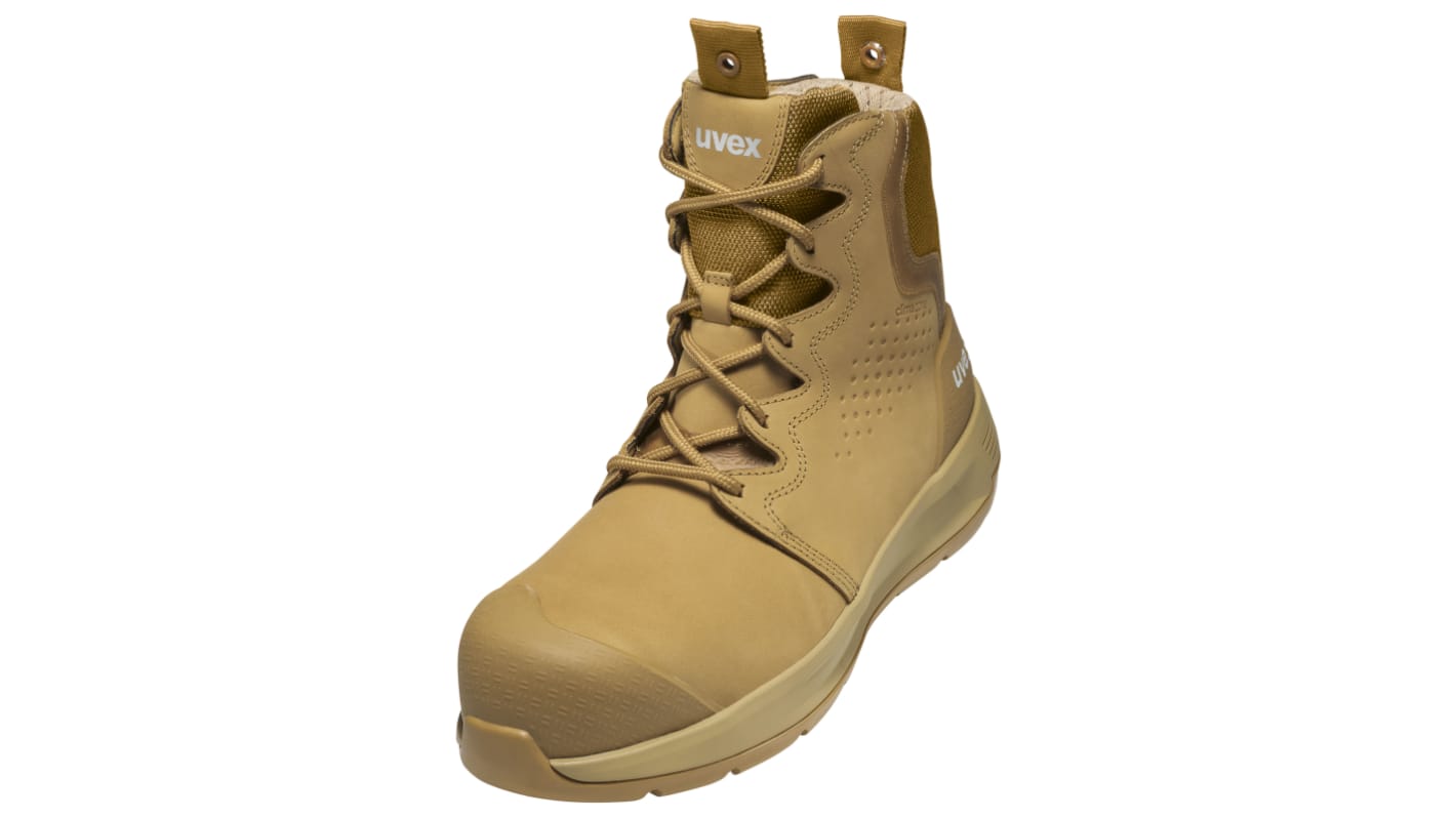 Uvex Uvex 3 x-flow Tan/Wheat Unisex Safety Boots, UK 6.5, EU 40