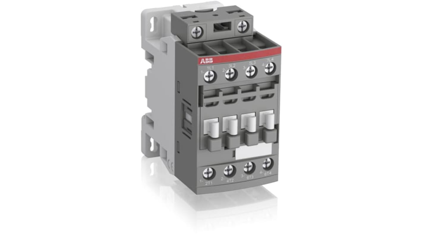 Contattore Controllo motori ABB, 4 poli, 4 NA, 25 A, 4 kW, bobina 130 V