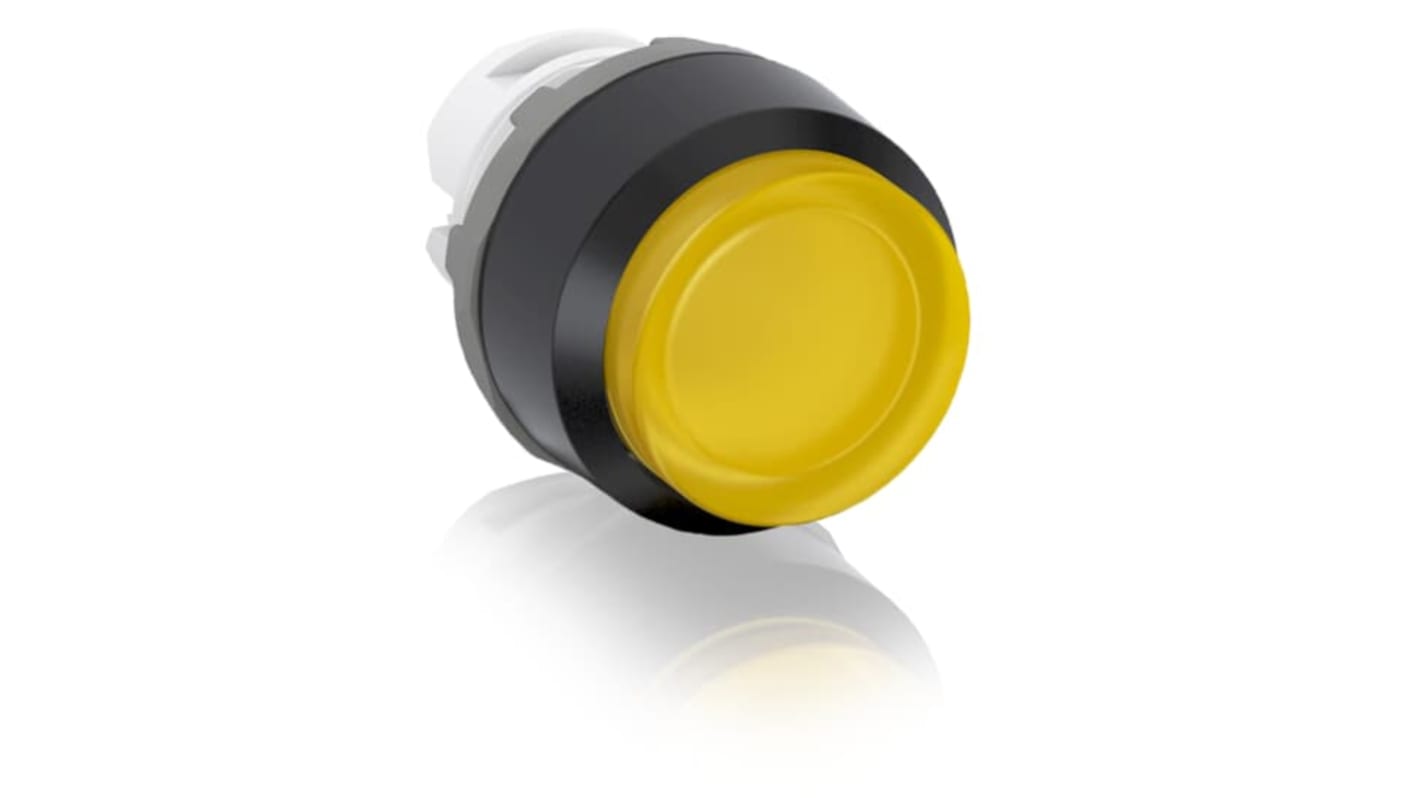 ABB MP3 Series Yellow Momentary Push Button Head, 22.5mm Cutout