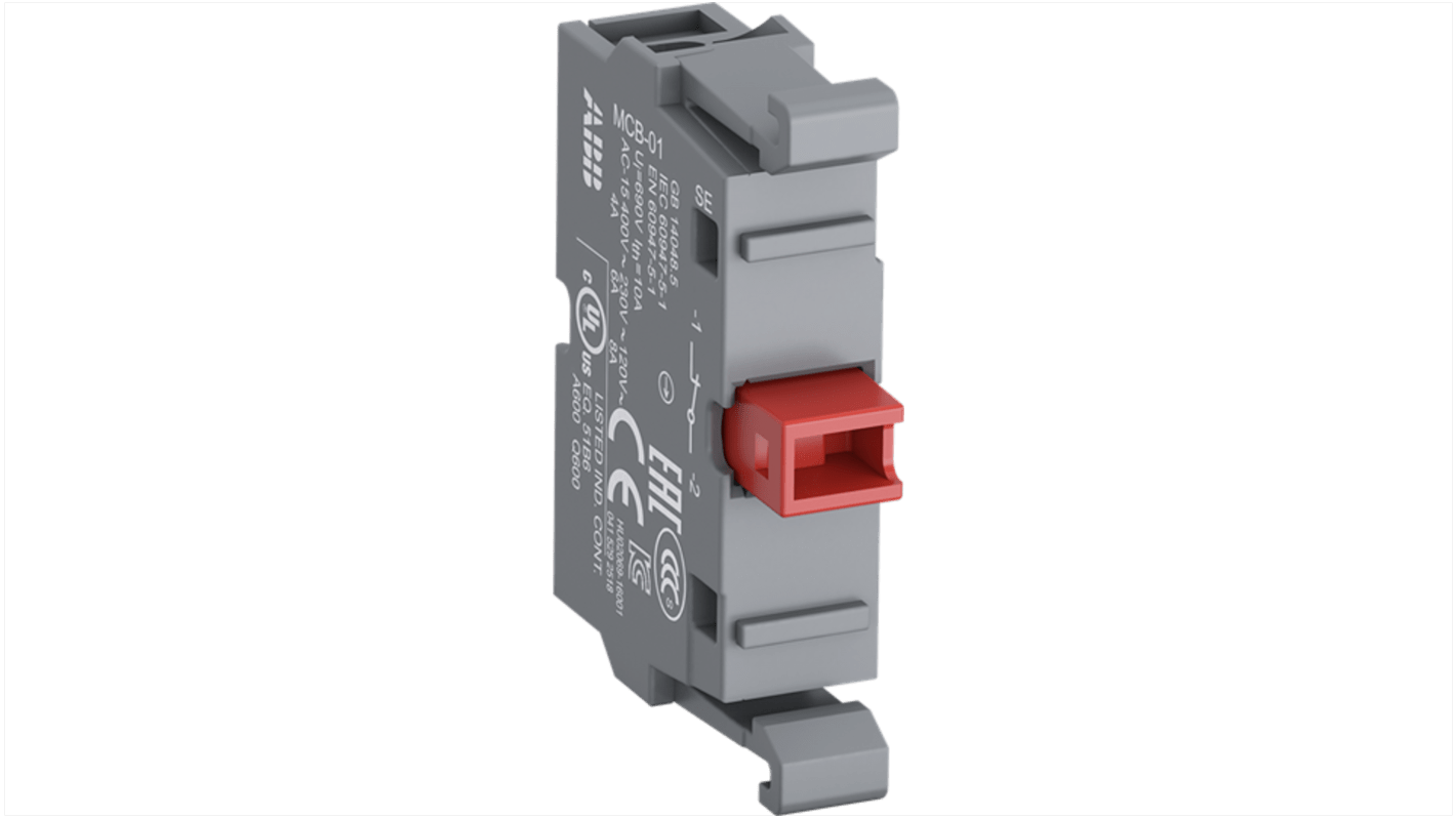 ABB MCB Kontaktblock mit Fassung, 1 Öffner, 230V Schraubanschluss