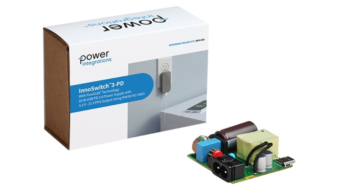 Power Integrations 電源ボード, リファレンスデザイン, 電源, InnoSwitch3-PD 用, RDK-838