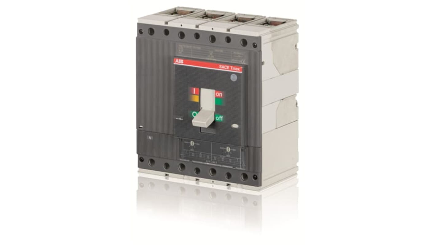 ABB, Tmax MCCB 4P 500A, Breaking Capacity 40 kA, Fixed Mount