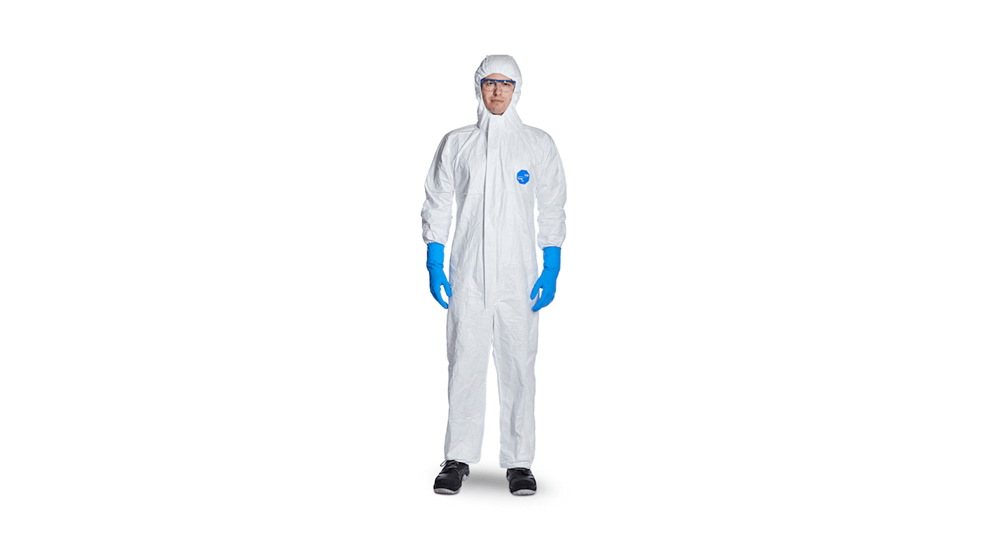 DuPont Tyvek 500 Xpert TY CHF5 S WH XP Einweg-Overalls M mit Kapuze Unisex, Tyvek