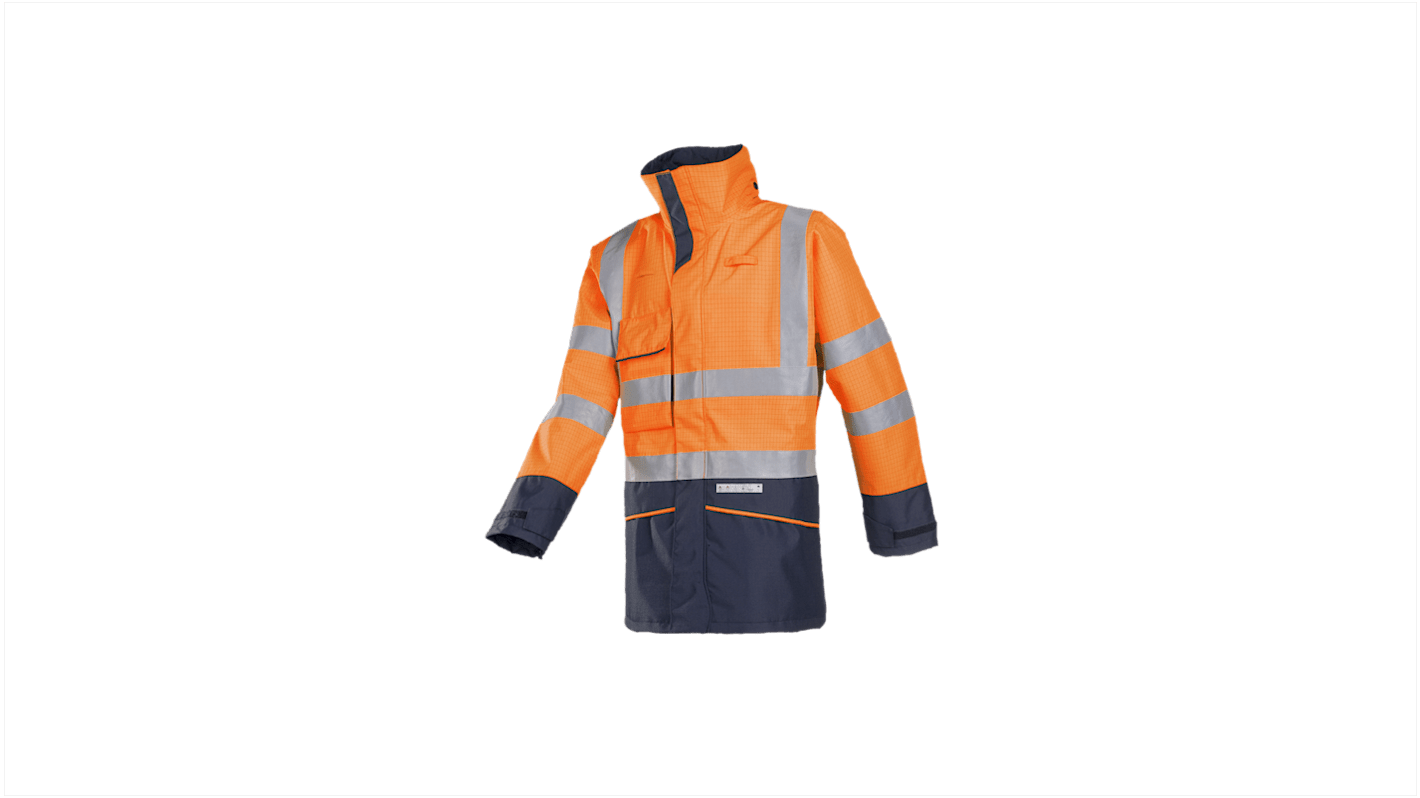 Sioen Unisex Warnschutzjacke Antistatisch, Flammhemmend Orange/Marine, Größe 3XL