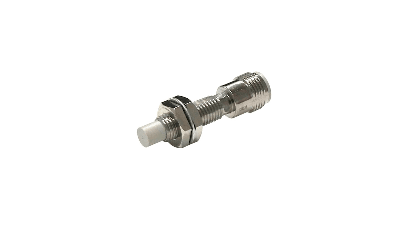 Omron Inductive Barrel-Style Inductive Proximity Sensor, M8 x 1, 4 mm Detection, NPN Output, IP67, IP69K