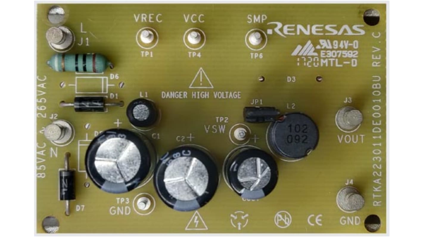 Renesas Electronics RAA223011, 降压转换器 评估测试板