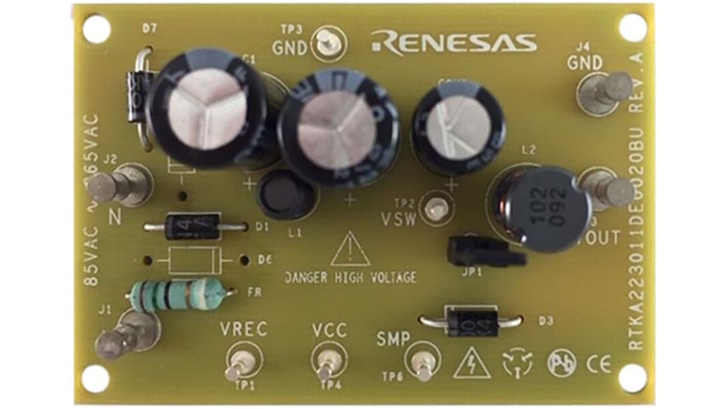 ルネサス エレクトロニクス 評価ボード, 評価ボード, バックコンバータ, RAA2230114GSP#AA0 用, RTKA223011DE0020BU