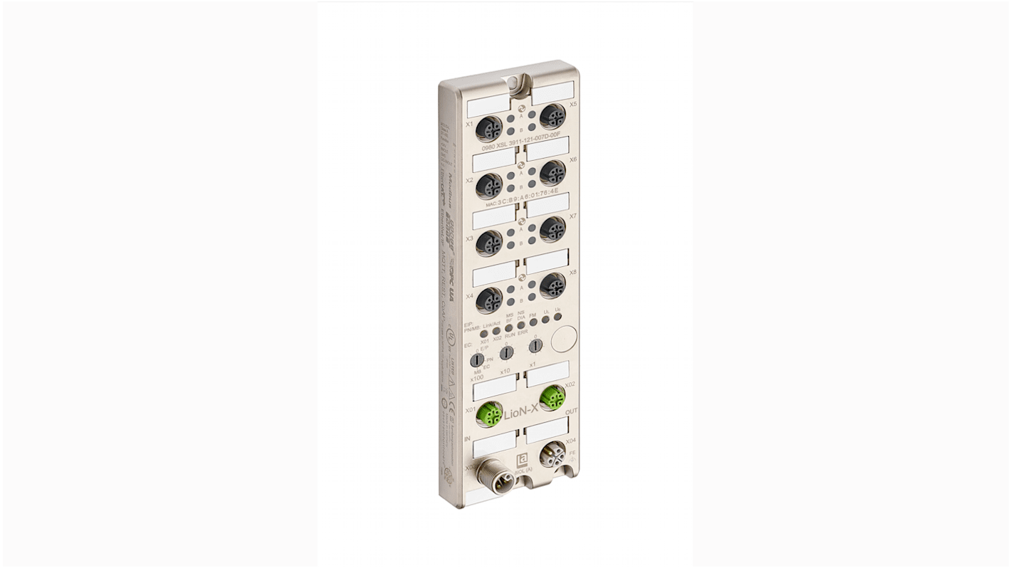 Module E/S Lumberg Automation, 12 ports , M12 Interface IO-Link EtherCAT, Ethernet/IP, Modbus TCP, PROFINET