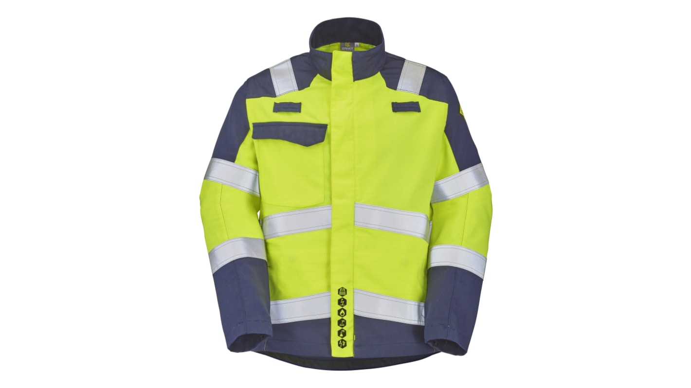 Veste haute visibilité Cepovett Safety ATEX HV 260 Ignifuge, Jaune-bleu marine fluorescent, taille M, Mixte