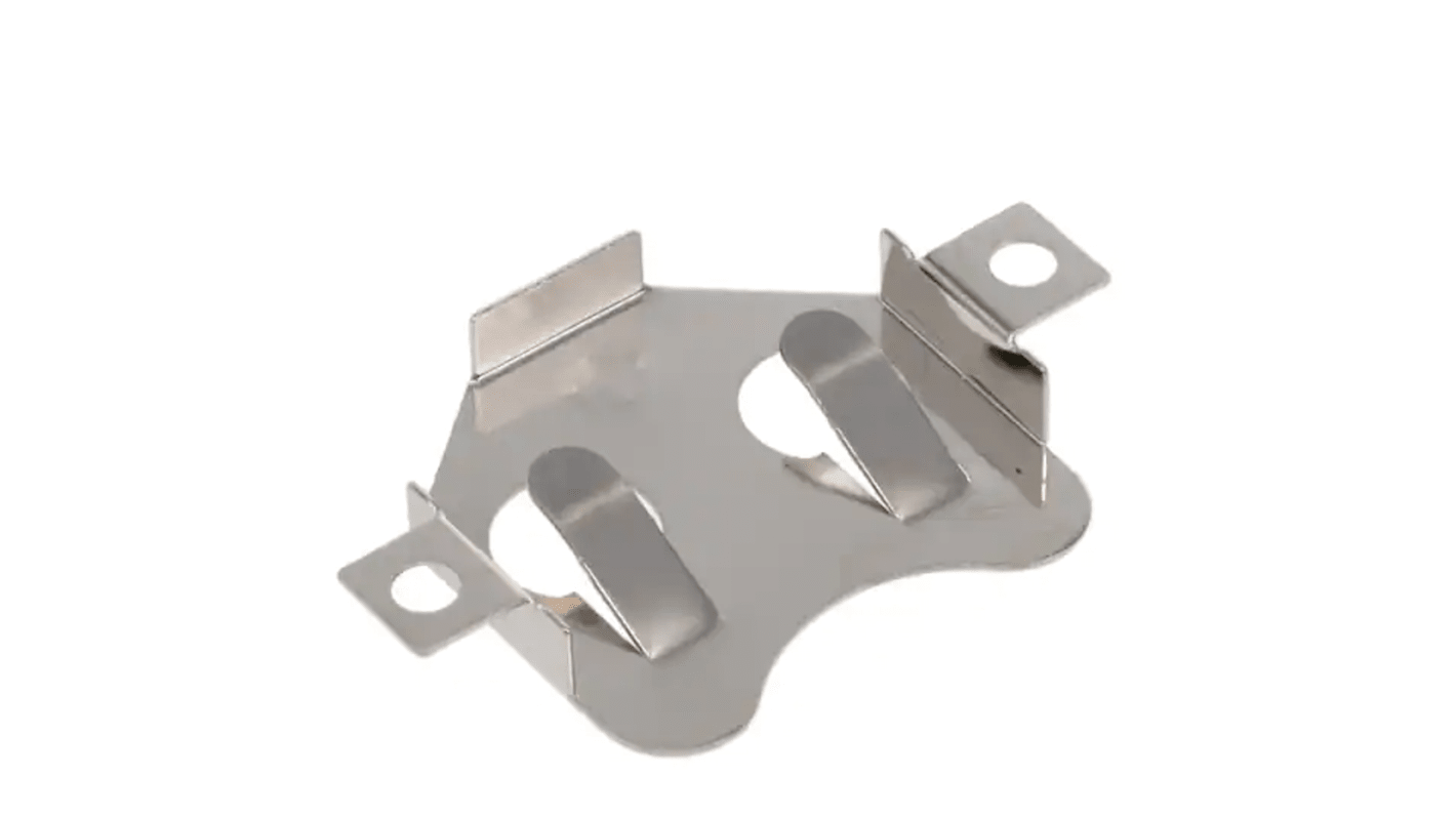 RS PRO CR2032 Battery Clip, Leaf Spring Contact