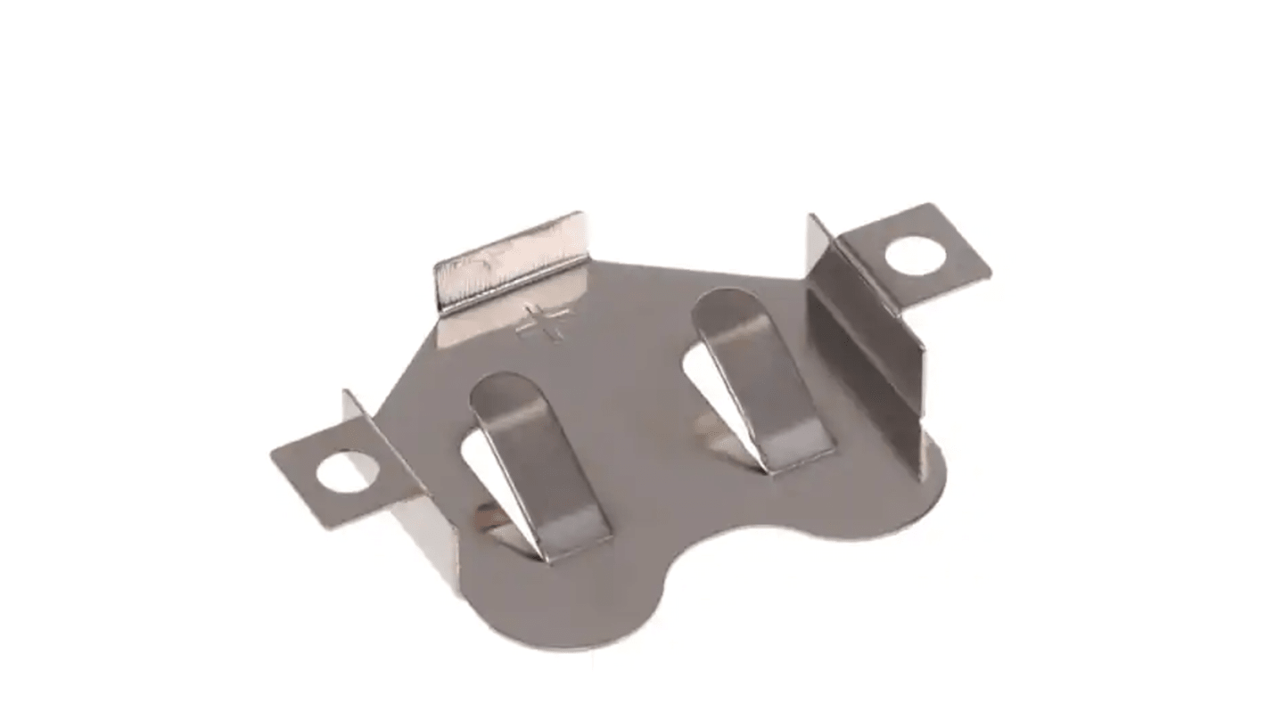 Clip per batteria CR2032 superficiale, contatti Linguetta