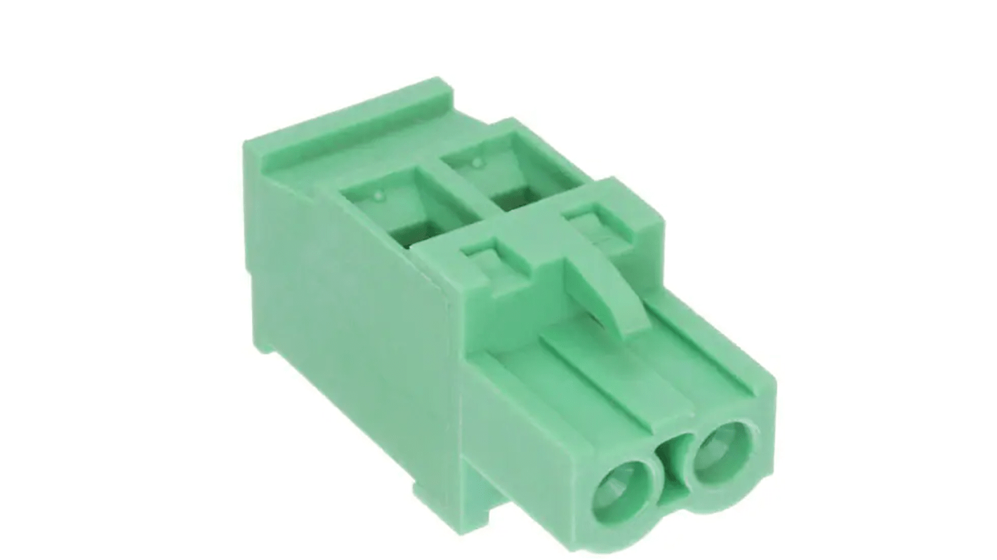 RS PRO 5.08mm Pitch 2 Way Pluggable Terminal Block, Plug, Free Hanging (In Line)