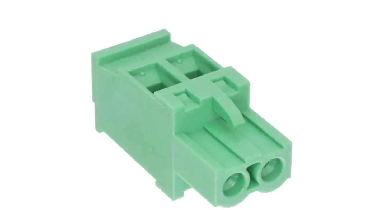 RS PRO, 5.08mm Pitch, 2 Way, Pluggable Terminal Block, Plug, Free Hanging (In Line)