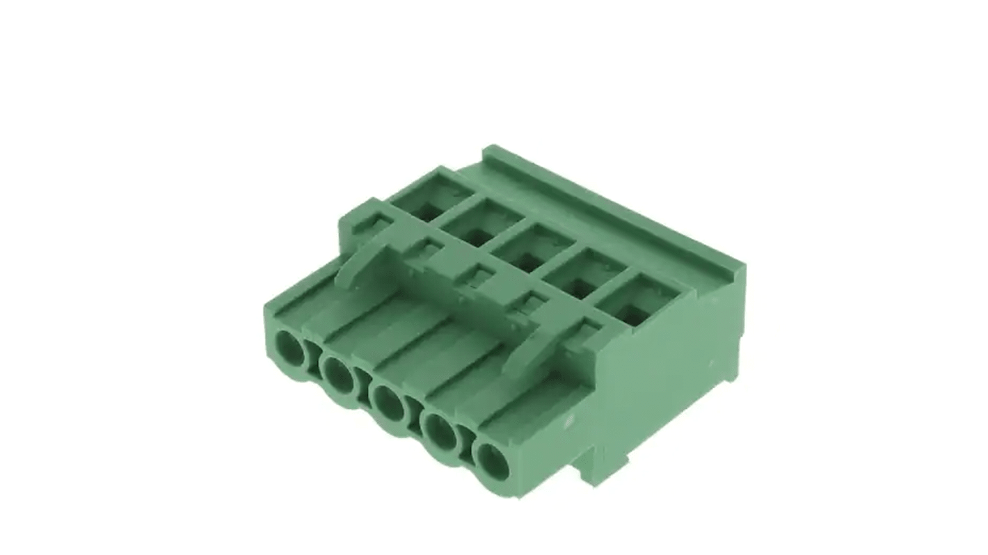 RS PRO 5.08mm Pitch 5 Way Pluggable Terminal Block, Plug, Free Hanging (In Line)